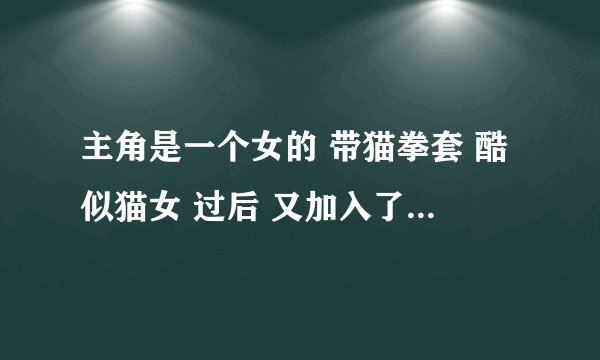 主角是一个女的 带猫拳套 酷似猫女 过后 又加入了 男剑士 和 其他人 2000年之前的老游戏，是RPG不是格斗类