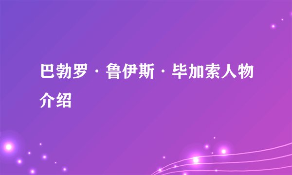 巴勃罗·鲁伊斯·毕加索人物介绍