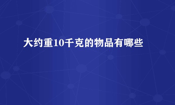 大约重10千克的物品有哪些