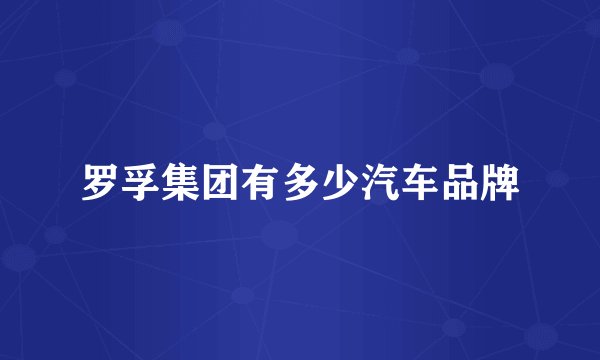 罗孚集团有多少汽车品牌