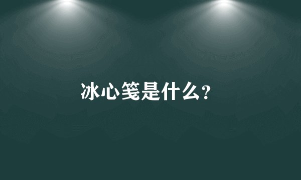 冰心笺是什么？