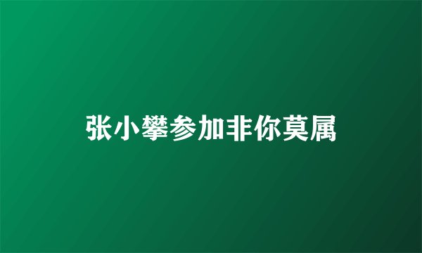 张小攀参加非你莫属