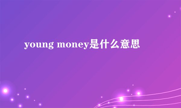young money是什么意思