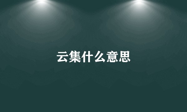 云集什么意思
