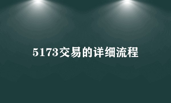 5173交易的详细流程