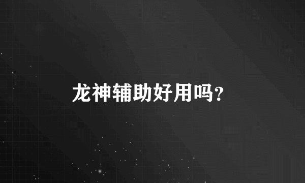 龙神辅助好用吗？