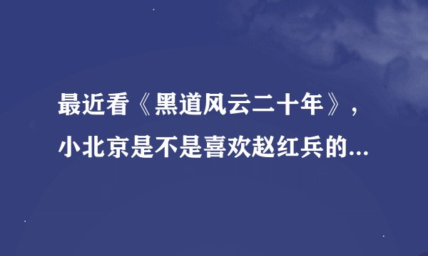 最近看《黑道风云二十年》，小北京是不是喜欢赵红兵的三姐？后来他俩走到一起了吗？