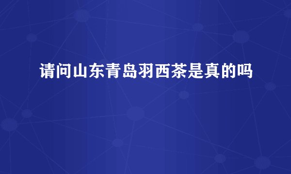 请问山东青岛羽西茶是真的吗