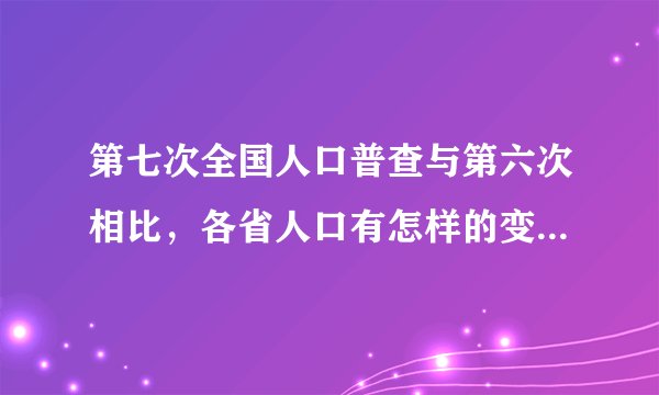第七次全国人口普查与第六次相比，各省人口有怎样的变动情况？
