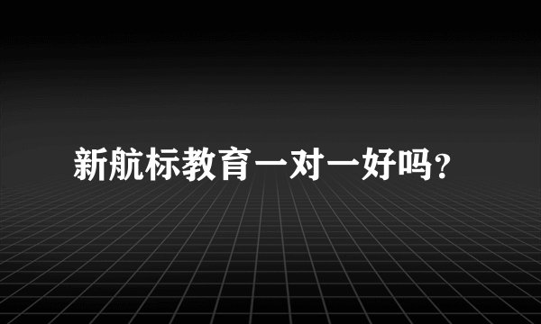 新航标教育一对一好吗？
