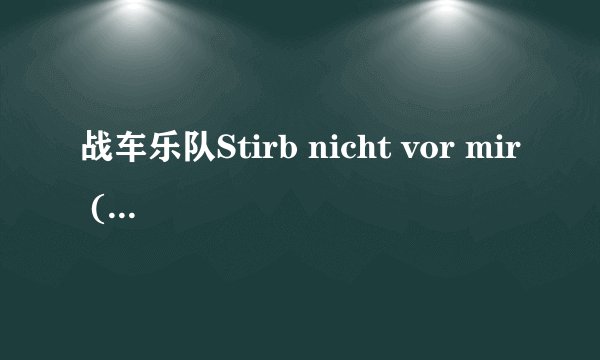 战车乐队Stirb nicht vor mir (Don't Die Before I Do)的歌词是什么？？