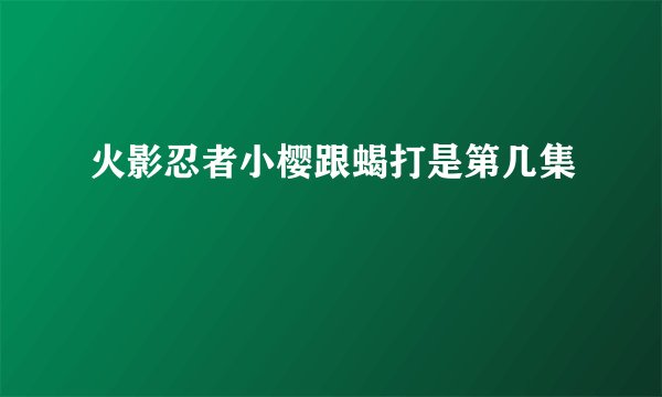 火影忍者小樱跟蝎打是第几集