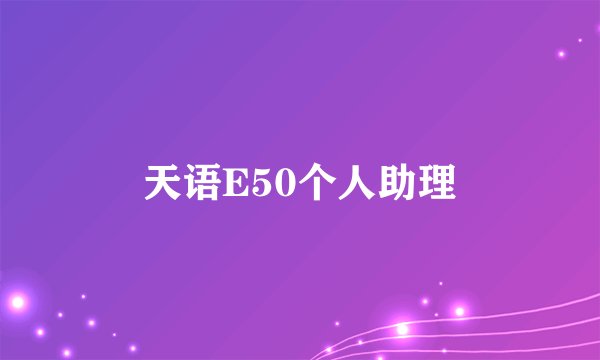 天语E50个人助理