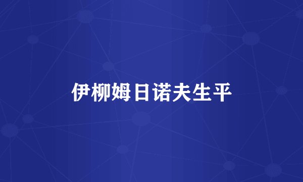 伊柳姆日诺夫生平