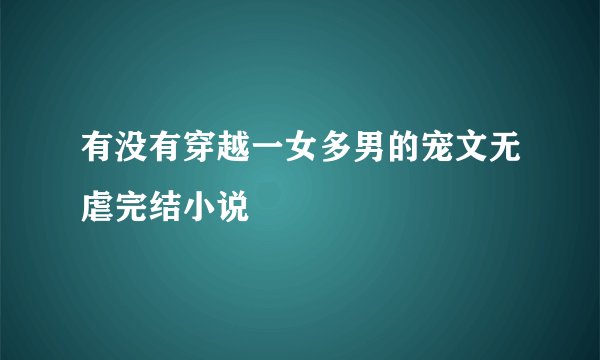 有没有穿越一女多男的宠文无虐完结小说