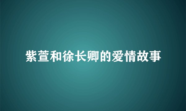 紫萱和徐长卿的爱情故事