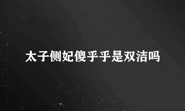 太子侧妃傻乎乎是双洁吗