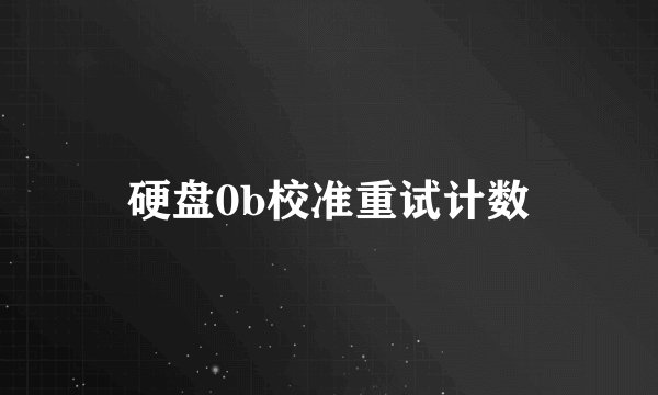 硬盘0b校准重试计数