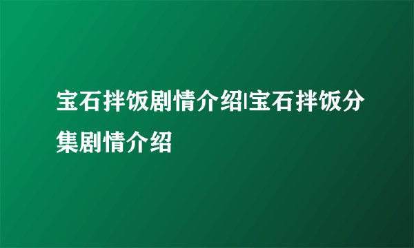 宝石拌饭剧情介绍|宝石拌饭分集剧情介绍