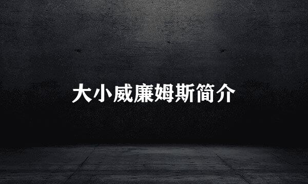 大小威廉姆斯简介