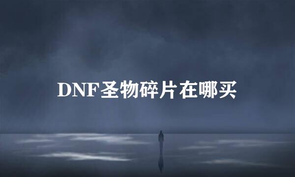 DNF圣物碎片在哪买