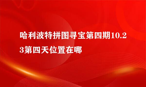 哈利波特拼图寻宝第四期10.23第四天位置在哪