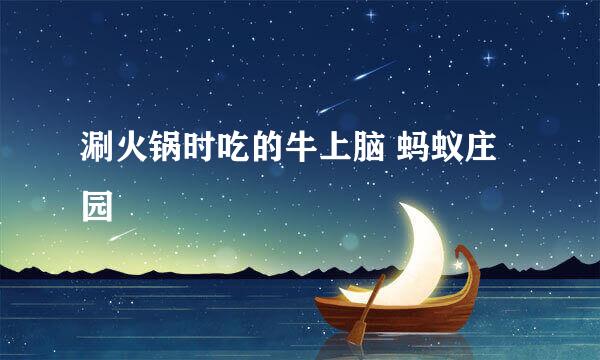 涮火锅时吃的牛上脑 蚂蚁庄园