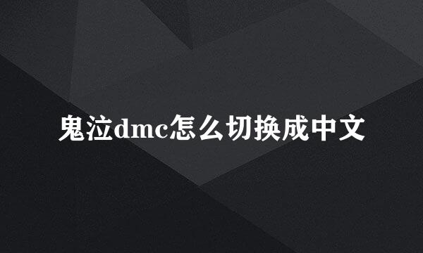 鬼泣dmc怎么切换成中文