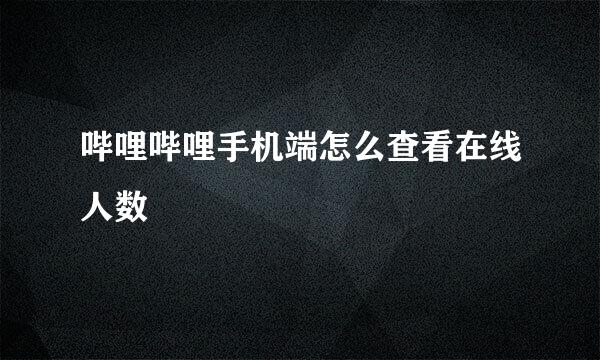 哔哩哔哩手机端怎么查看在线人数