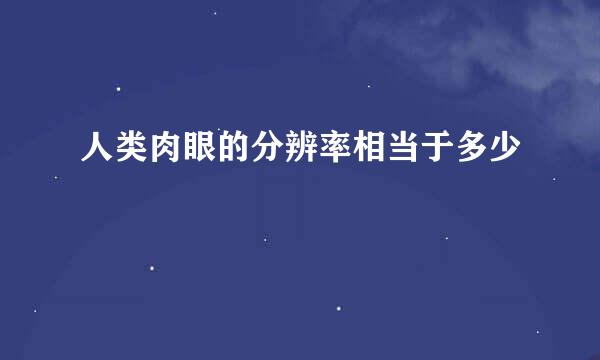 人类肉眼的分辨率相当于多少