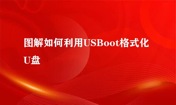 图解如何利用USBoot格式化U盘