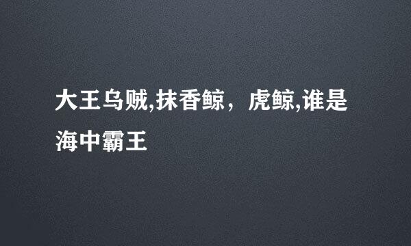 大王乌贼,抹香鲸，虎鲸,谁是海中霸王