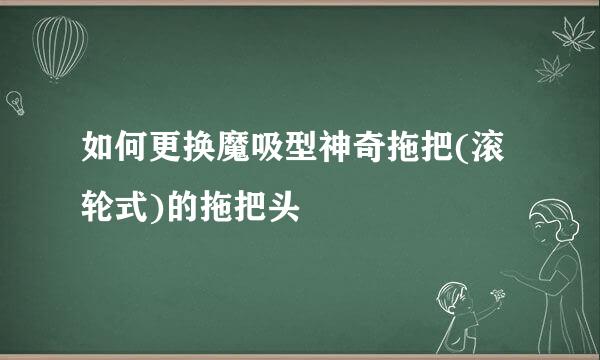 如何更换魔吸型神奇拖把(滚轮式)的拖把头