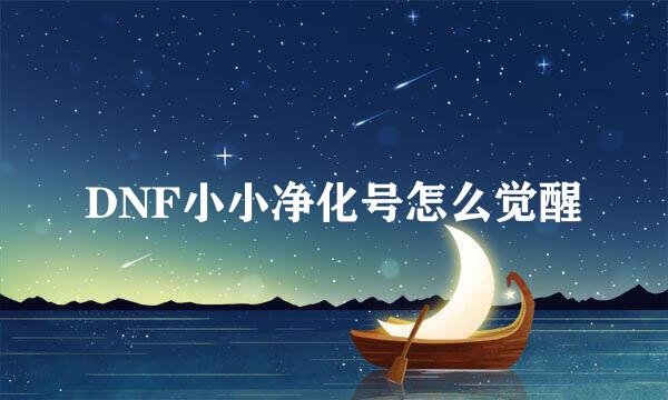 DNF小小净化号怎么觉醒