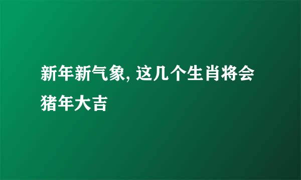 新年新气象, 这几个生肖将会猪年大吉