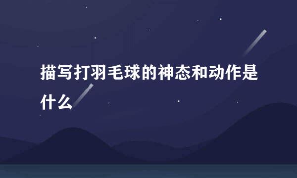 描写打羽毛球的神态和动作是什么
