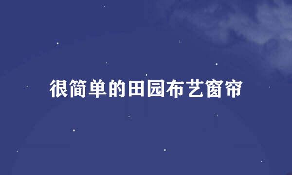 很简单的田园布艺窗帘