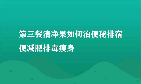 第三餐清净果如何治便秘排宿便减肥排毒瘦身