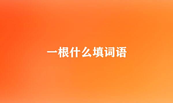 一根什么填词语
