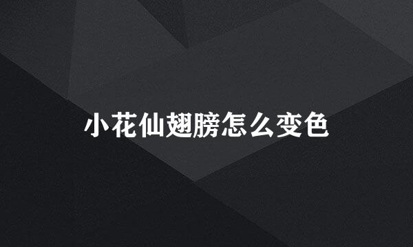 小花仙翅膀怎么变色