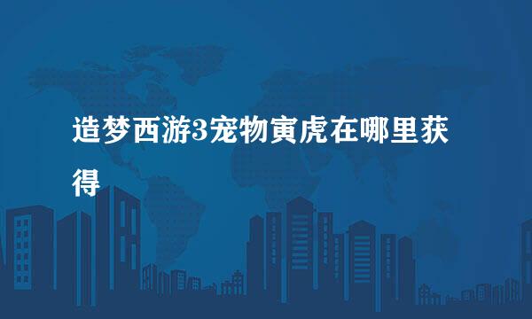 造梦西游3宠物寅虎在哪里获得