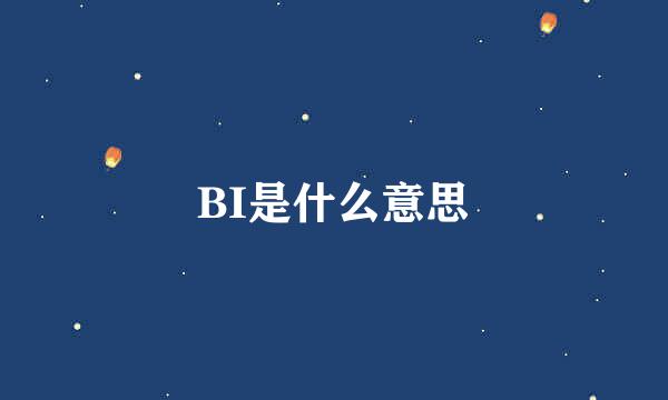 BI是什么意思