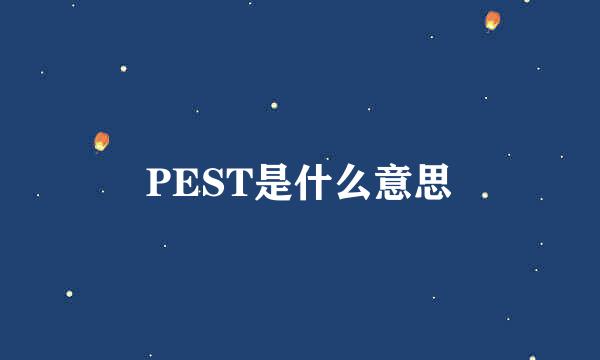 PEST是什么意思
