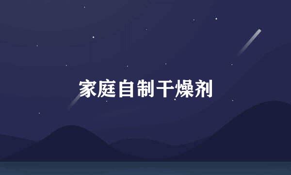 家庭自制干燥剂