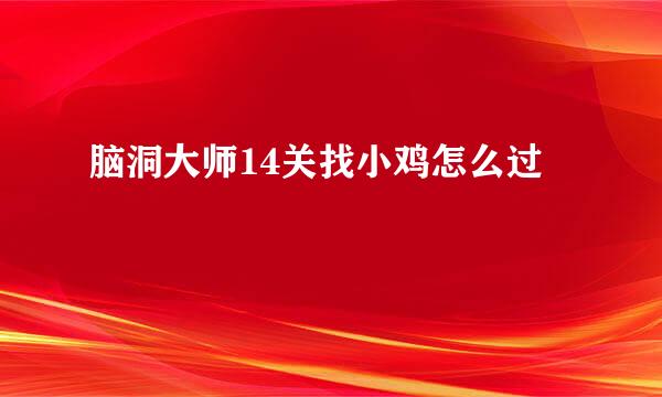 脑洞大师14关找小鸡怎么过