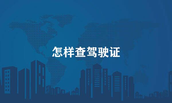 怎样查驾驶证