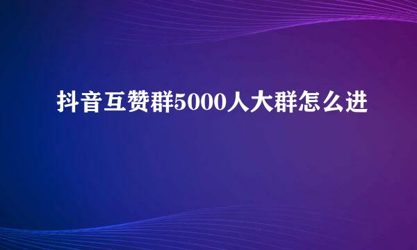 抖音互赞群5000人大群怎么进