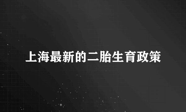 上海最新的二胎生育政策