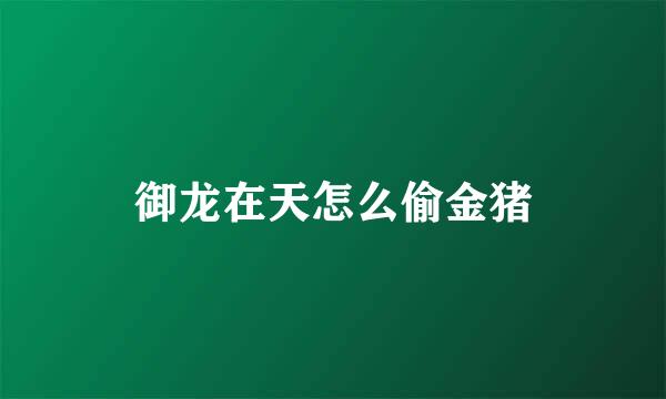 御龙在天怎么偷金猪
