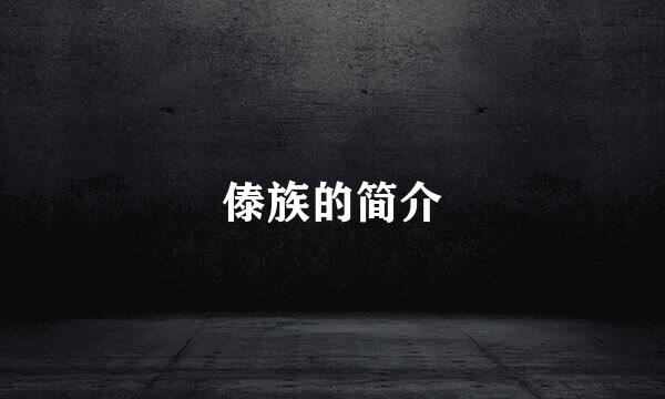 傣族的简介